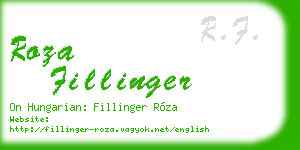 roza fillinger business card